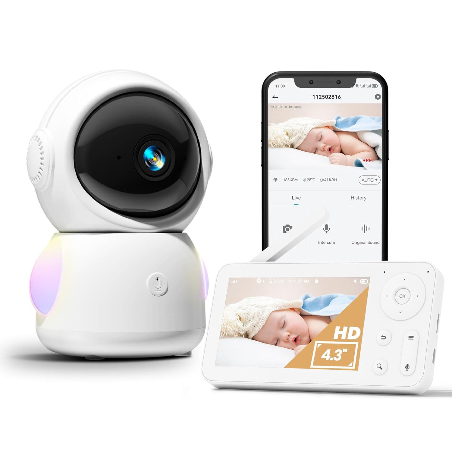 Wireless Baby Monitor - Monitor de Bebê com Tela de
