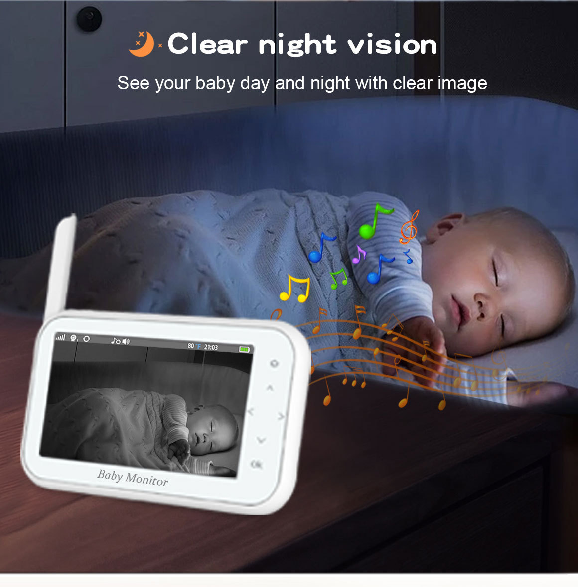 Wireless Baby Monitor - Monitor de Bebê Sem Fio PTZ