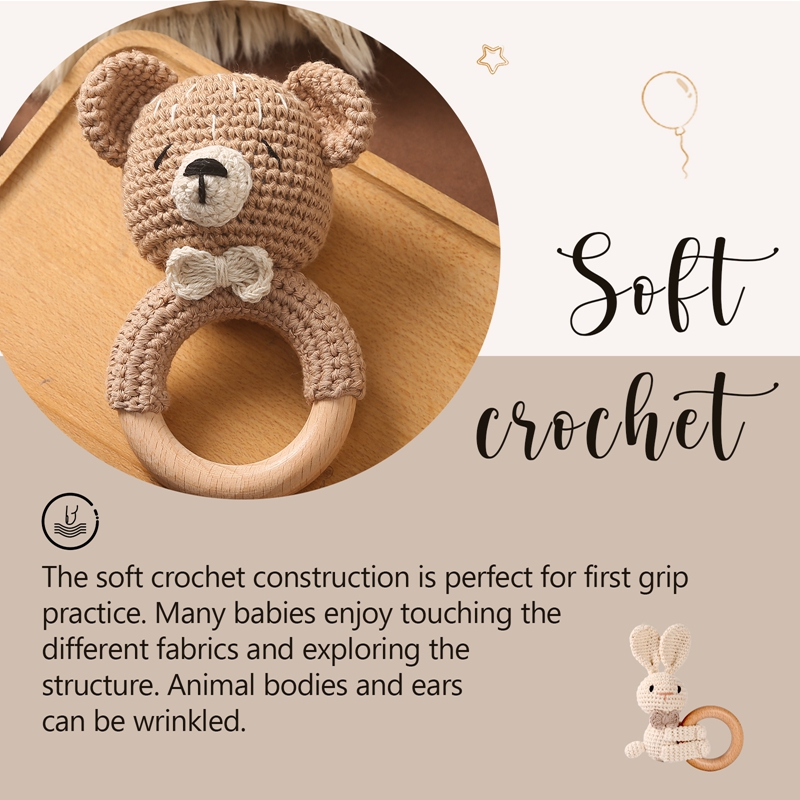 1pc crochê animal urso chocalh - Baby Products Pictures avaliação e preço