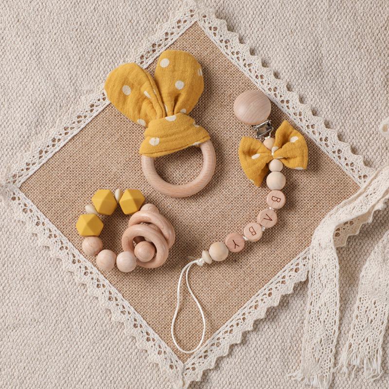 Baby's Cotton Rattle Wooden Ri - Baby Products Pictures avaliação e preço